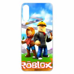 Чехол для Samsung A70 Roblox backraund game mapa - PrintSalon