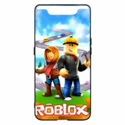 Чехол для Samsung A80 Roblox backraund game mapa - PrintSalon