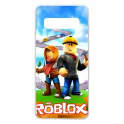 Чехол для Samsung S10 Roblox backraund game mapa - PrintSalon