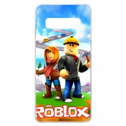 Чехол для Samsung S10+ Roblox backraund game mapa - PrintSalon