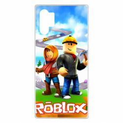Чехол для Samsung Note 10 Plus Roblox backraund game mapa - PrintSalon
