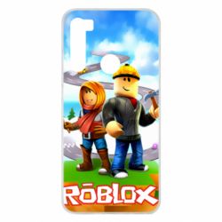 Чехол для Xiaomi Redmi Note 8 Roblox backraund game mapa - PrintSalon