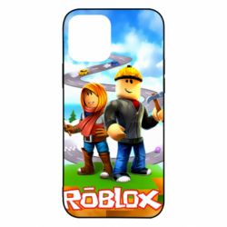 Чехол для iPhone 12 Roblox backraund game mapa - PrintSalon