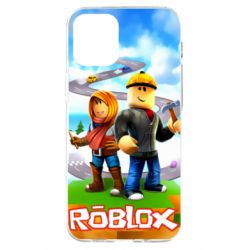 Чехол для iPhone 12 mini Roblox backraund game mapa