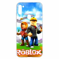 Чехол для Samsung A11/M11 Roblox backraund game mapa - PrintSalon