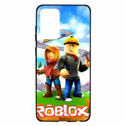 Чехол для Samsung A72 5G Roblox backraund game mapa