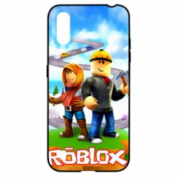 Чехол для Samsung A01/M01 Roblox backraund game mapa