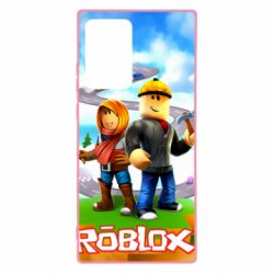 Чехол для Samsung Note 20 Ultra Roblox backraund game mapa