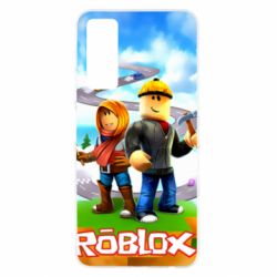 Чехол для Huawei P Smart 2021 Roblox backraund game mapa