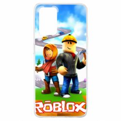 Чехол для Oppo A74 4G Roblox backraund game mapa - PrintSalon