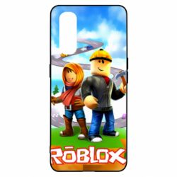Чехол для Oppo Find X2 Roblox backraund game mapa