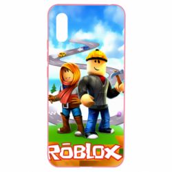 Чехол для Xiaomi Redmi 9a Roblox backraund game mapa - PrintSalon