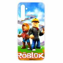 Чехол для Realme 6 Roblox backraund game mapa - PrintSalon