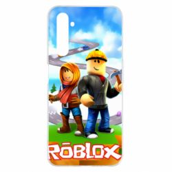Чехол для Realme 6 Pro Roblox backraund game mapa - PrintSalon