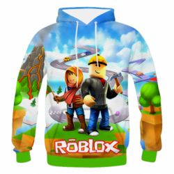 Мужское 3D худи Roblox backraund game mapa - PrintSalon