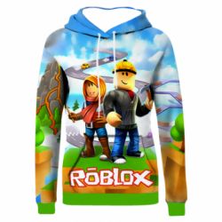 Женское 3D худи Roblox backraund game mapa - PrintSalon