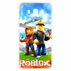 Чехол для Samsung J7 2016 Roblox backraund game mapa - PrintSalon
