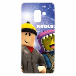 Чехол для Samsung A8 2018 Roblox characters - PrintSalon