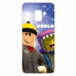 Чехол для Samsung A8+ 2018 Roblox characters - PrintSalon