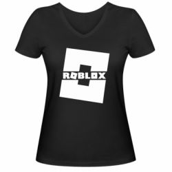 Жіноча футболка з V-подібним вирізом Roblox game - PrintSalon