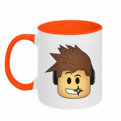 Чашка двухцветная 320ml Roblox head