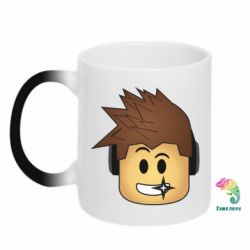 Чашка-хамелеон Roblox head