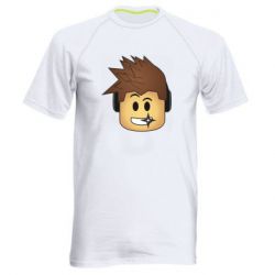 Мужская футболка для спорта Roblox head - PrintSalon