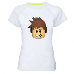 Женская футболка для спорта Roblox head - PrintSalon