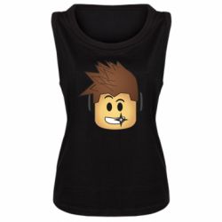 Женская майка Roblox head - PrintSalon