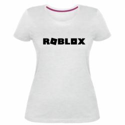 Женская премиум футболка Roblox inscription - PrintSalon