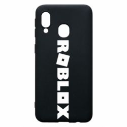 Чехол для Samsung A40 Roblox inscription - PrintSalon