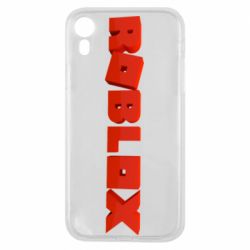 Чехол для iPhone XR Roblox logo 3d