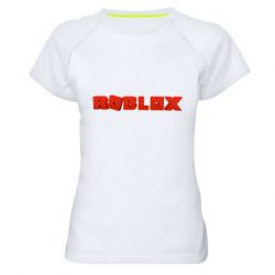 Жіноча футболка для спорту Roblox logo 3d - PrintSalon