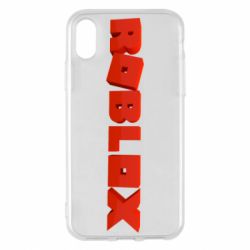 Чохол для iPhone X/Xs Roblox logo 3d - PrintSalon