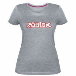 Жіноча преміум футболка Roblox logo - PrintSalon