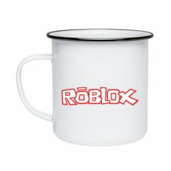 Кружка эмалированная Roblox logo-PrintSalon Кружка эмалированная Roblox logo