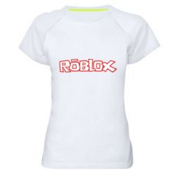 Жіноча футболка для спорту Roblox logo - PrintSalon