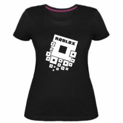 Жіноча преміум футболка Roblox logos - PrintSalon
