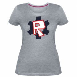Жіноча преміум футболка Roblox mini logo - PrintSalon