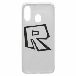 Чехол для Samsung A40 Roblox minimal logo - PrintSalon