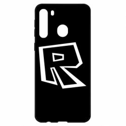Чехол для Samsung A21 Roblox minimal logo - PrintSalon
