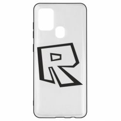 Чехол для Samsung A21s Roblox minimal logo - PrintSalon