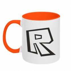 Чашка двухцветная 320ml Roblox minimal logo - PrintSalon