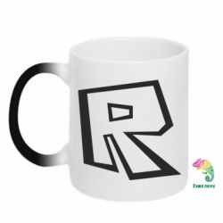 Чашка-хамелеон Roblox minimal logo - PrintSalon