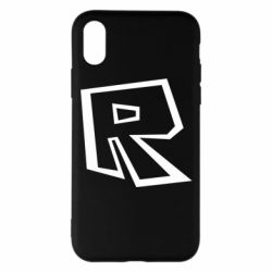 Чехол для iPhone X/Xs Roblox minimal logo - PrintSalon