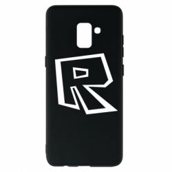 Чехол для Samsung A8+ 2018 Roblox minimal logo - PrintSalon