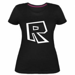 Женская премиум футболка Roblox minimal logo - PrintSalon