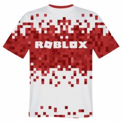 Мужская футболка 3D Roblox of pixels background - PrintSalon