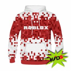 Детское 3D худи Roblox of pixels background - PrintSalon