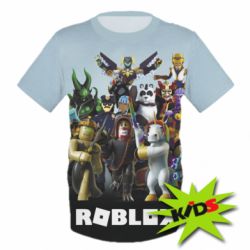 Детская 3D футболка Roblox персонажи - PrintSalon